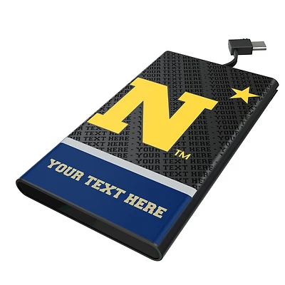 Keyscaper Navy Midshipmen Personalized Endzone Plus 5000mAh Flat Powerbank