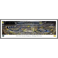 Michigan Wolverines 2026 NCAA Men's Basketball National Champions 13.5'' x 39'' Standard Framed Panoramic