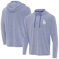 Men's Antigua Heather Royal Los Angeles Dodgers Changeover Hoodie