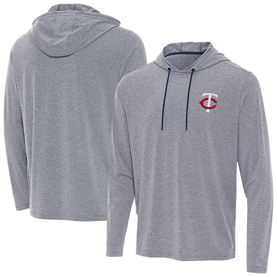 Men's Antigua Heather Navy Minnesota Twins Changeover Hoodie