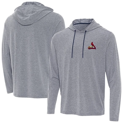 Men's Antigua Heather Navy St. Louis Cardinals Changeover Hoodie