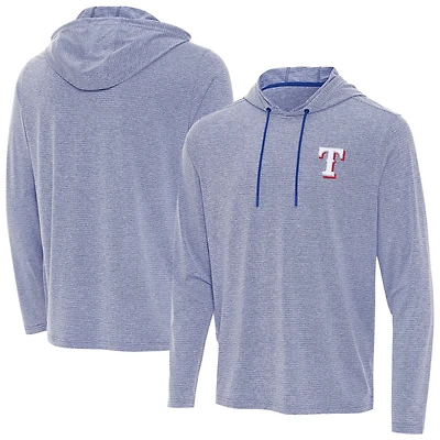 Men's Antigua Heather Royal Texas Rangers Changeover Hoodie