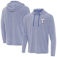 Men's Antigua Heather Royal Texas Rangers Changeover Hoodie