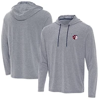 Men's Antigua Heather Navy Cleveland Guardians Changeover Hoodie