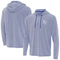 Men's Antigua Heather Royal Kansas City Royals Changeover Hoodie
