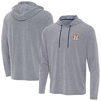 Men's Antigua Heather Navy Houston Astros Changeover Hoodie