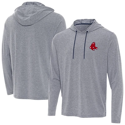 Men's Antigua Heather Navy Boston Red Sox Changeover Hoodie