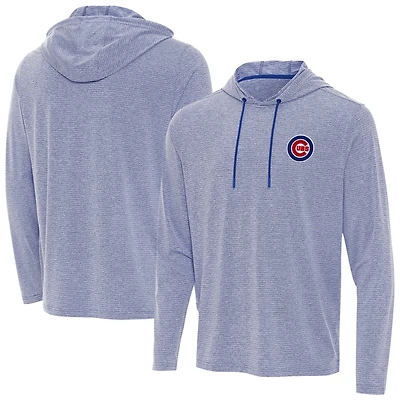 Men's Antigua Heather Royal Chicago Cubs Changeover Hoodie