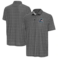 Men's Antigua Black Miami Marlins Botanic Polo