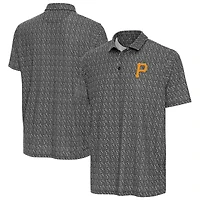 Men's Antigua Black Pittsburgh Pirates Botanic Polo