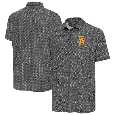 Men's Antigua Black San Diego Padres Botanic Polo