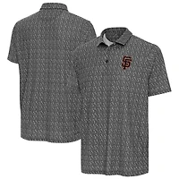 Men's Antigua Black San Francisco Giants Botanic Polo
