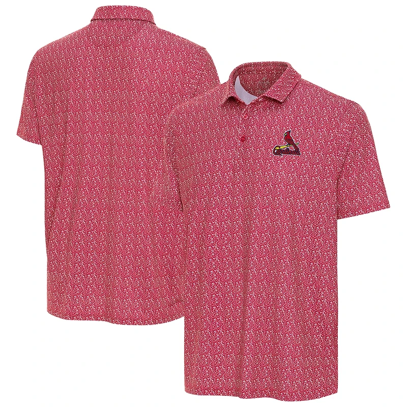 Men's Antigua Red St. Louis Cardinals Botanic Polo