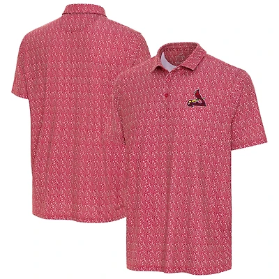 Men's Antigua Red St. Louis Cardinals Botanic Polo