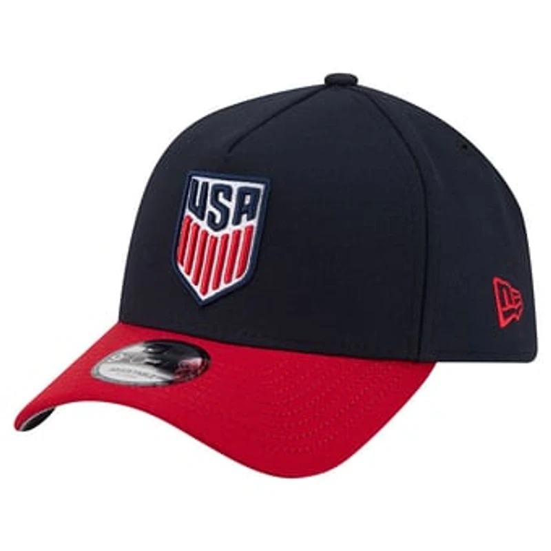 Men's New Era Navy/Red USMNT A-Frame 9FORTY Adjustable Hat