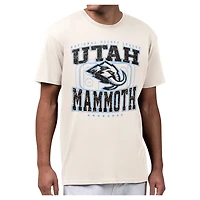 Men's Starter Cream Utah Mammoth Distressed Rink T-Shirt