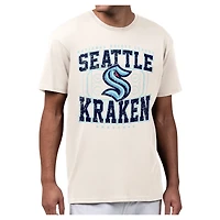 Men's Starter Cream Seattle Kraken Distressed Rink T-Shirt