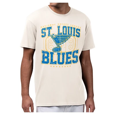 Men's Starter Cream St. Louis Blues Distressed Rink T-Shirt
