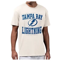 Men's Starter Cream Tampa Bay Lightning Distressed Rink T-Shirt