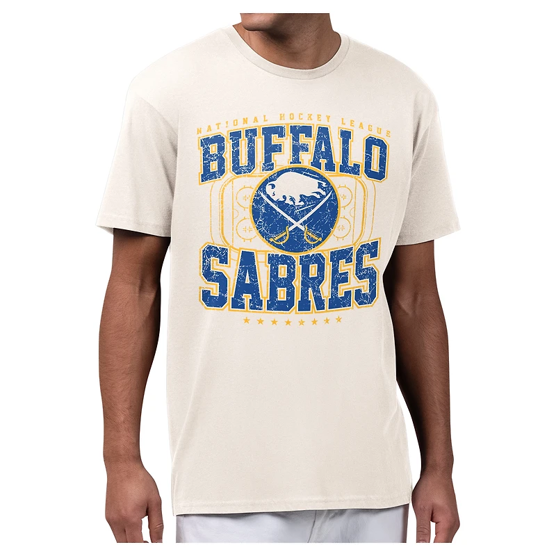 Men's Starter Cream Buffalo Sabres Distressed Rink T-Shirt