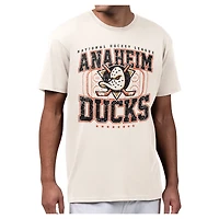 Men's Starter Cream Anaheim Ducks Distressed Rink T-Shirt