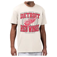 Men's Starter Cream Detroit Red Wings Distressed Rink T-Shirt