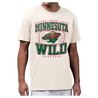 Men's Starter Cream Minnesota Wild Distressed Rink T-Shirt