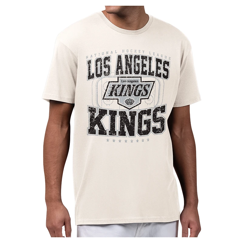 Men's Starter Cream Los Angeles Kings Distressed Rink T-Shirt