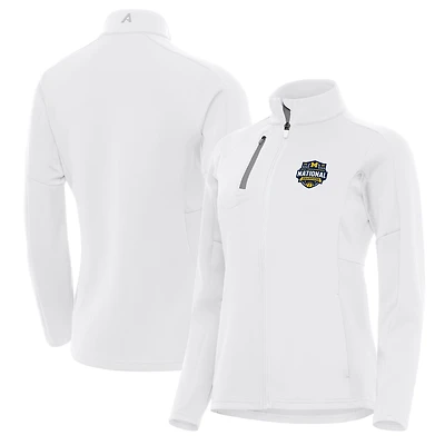 Women's Antigua  White Michigan Wolverines 2026 NCAA Men's Basketball National Champions Generation Full-Zip Jacket