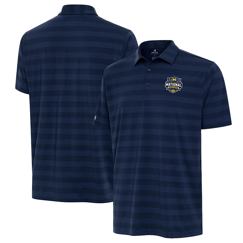 Men's Antigua  Navy Michigan Wolverines 2026 NCAA Men's Basketball National Champions Tunnel Polo