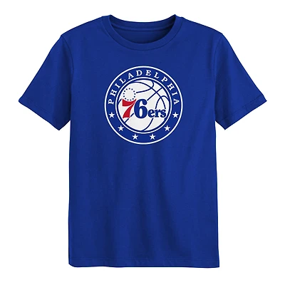 Preschool Outerstuff  Royal Philadelphia 76ers Primary Logo T-Shirt