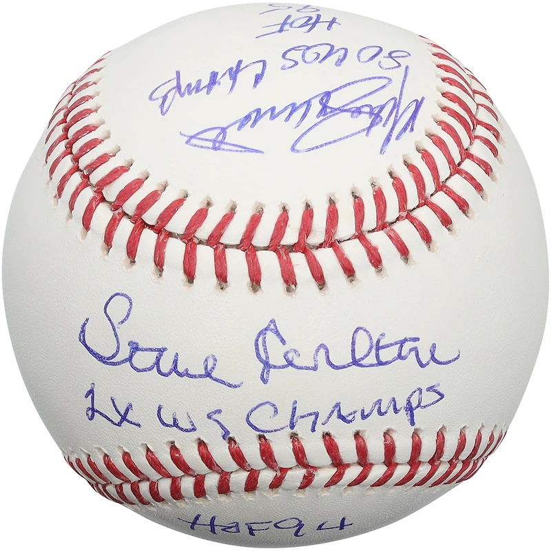 Steve Carlton & Mike Schmidt Philadelphia Phillies Autographed Baseball with Multiple Inscriptions
