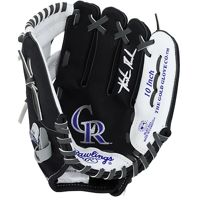 Hunter Goodman Colorado Rockies Autographed Rawlings 10" Collectible Team Logo Glove