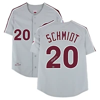 Mike Schmidt Philadelphia Phillies Autographed Gray Mitchell & Ness Authentic Jersey