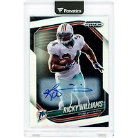 Ricky Williams Miami Dolphins Autographed 2025 Panini Prizm Black Silver Prizm #84 Card