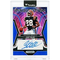Corey Dillon Cincinnati Bengals Autographed 2025 Panini Prizm Black Blue Prizm Prizmatrix Signatures #PS-CDN #1/49 Card