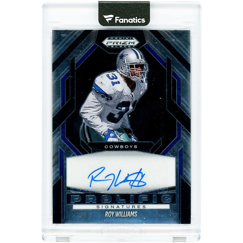 Roy Williams Dallas Cowboys Autographed 2025 Panini Prizm Black Prolific Signatures #PS-RWS Card