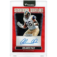 Orlando Pace St. Louis Rams Autographed 2025 Panini Prizm Black Red Prizm Sensational Signatures #SS-OPE #9/99 Card