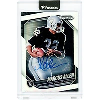 Marcus Allen Los Angeles Raiders Autographed 2025 Panini Prizm Black Silver Prizm #111 Card