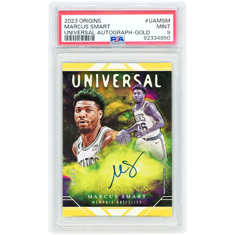Marcus Smart Memphis Grizzlies Autographed 2023-24 Panini Origins Gold Universal #UA-MSM #8/10 PSA Authenticated 9 Card