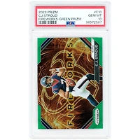 C.J. Stroud Houston Texans 2023 Panini Prizm Green Prizm Fireworks #F-10 PSA Authenticated 10 Card