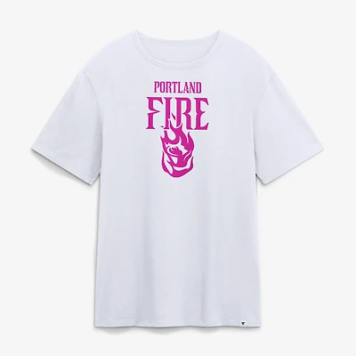 Men's White Portland Fire Home T-Shirt