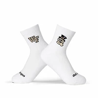Unisex Del Campo White Wake Forest Demon Deacons Quarter-Length Socks