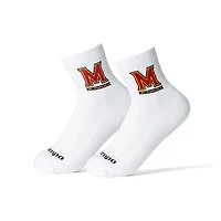 Unisex Del Campo White Maryland Terrapins Quarter-Length Socks