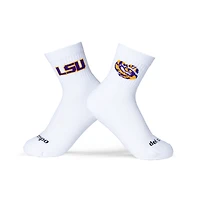 Unisex Del Campo White LSU Tigers Quarter-Length Socks