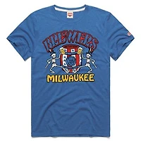 Unisex Homage  Royal Milwaukee Brewers MLB x Grateful Dead x Americana Tri-Blend T-Shirt