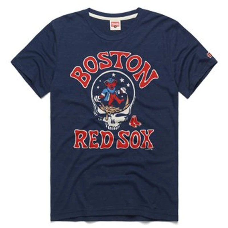 Unisex Homage Navy Boston Red Sox MLB x Grateful Dead x Americana Tri-Blend T-Shirt