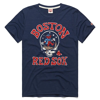 Unisex Homage  Navy Boston Red Sox MLB x Grateful Dead x Americana Tri-Blend T-Shirt