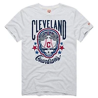 Unisex Homage  Ash Cleveland Guardians MLB x Grateful Dead x Americana Tri-Blend T-Shirt