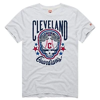 Unisex Homage  Ash Cleveland Guardians MLB x Grateful Dead x Americana Tri-Blend T-Shirt